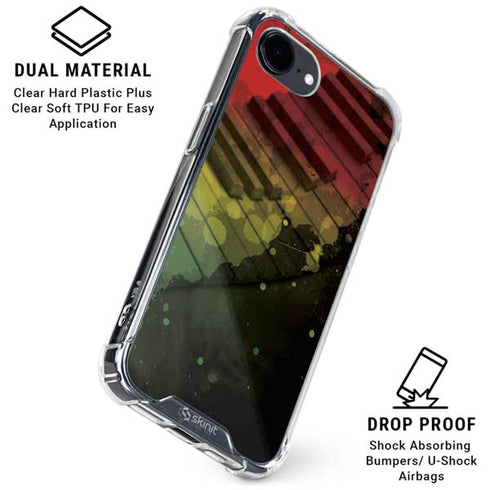 Rasta Color Keys iPhone 16e Clear Case